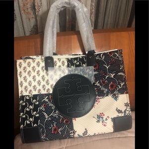 Tory Burch Ella Quilted Patchwork Tote Bag